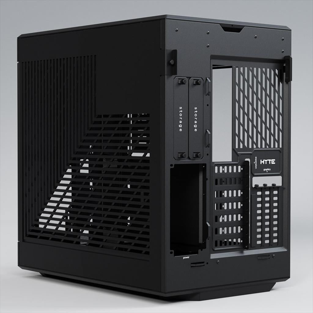 CASE HYTE E-ATX Mid-Tower Y60, x3 Tempered glass (panoramic), 3x 120mm fans, w/riser 4.0 cable, USB 3.2 Type-C, Black, GEHY-008