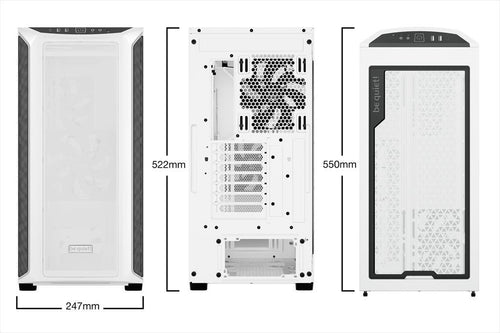 CASE BE QUIET! E-ATX Full-Tower SHADOW BASE 800 DX, 3x140mm Pure Wings 3, front ARGB LED, USB 3.1 type C, open mesh design w/WINDOW, White BGW62