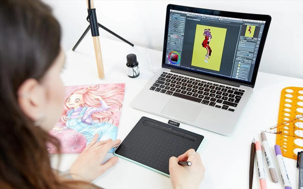 PEN TABLET WACOM Intuos Small Bluetooth Pistachio CTL-4100WLE-N