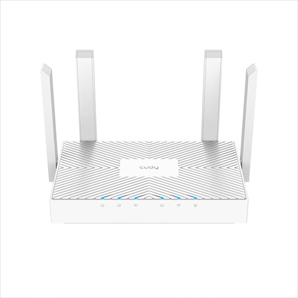 NET ROUTER WIRELESS DUAL BAND AC1200 CUDY WR1300E, w/4 antennas, 1x WAN 100/1000 port, 2x LAN 100/1000 ports