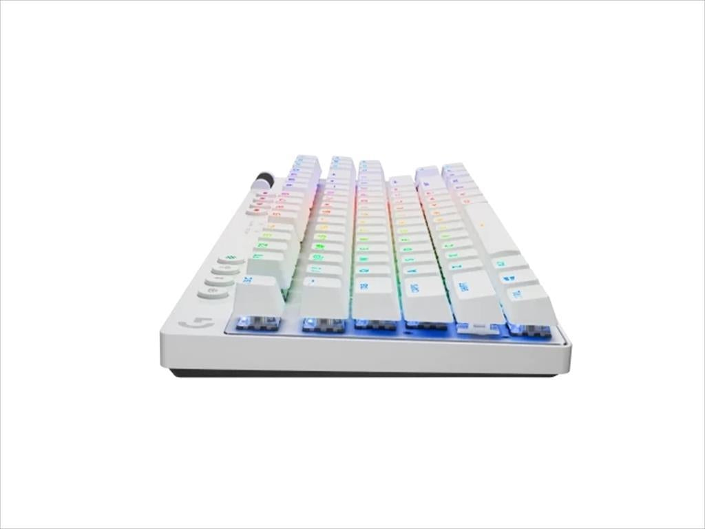 KEYBOARD MECHANICAL LOGITECH G PRO X WHITE LIGHTSPEED WIRELESS, TKL, RGB, TACTILE, w/Carrying case, 920-012148