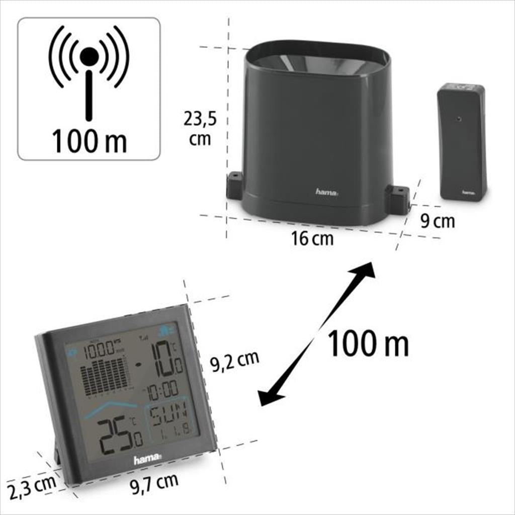 WEATHER STATION HAMA "RAINY" WITH RADIO PLUVIOMETER 186420