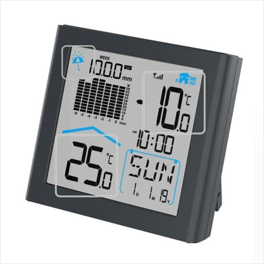 WEATHER STATION HAMA "RAINY" WITH RADIO PLUVIOMETER 186420