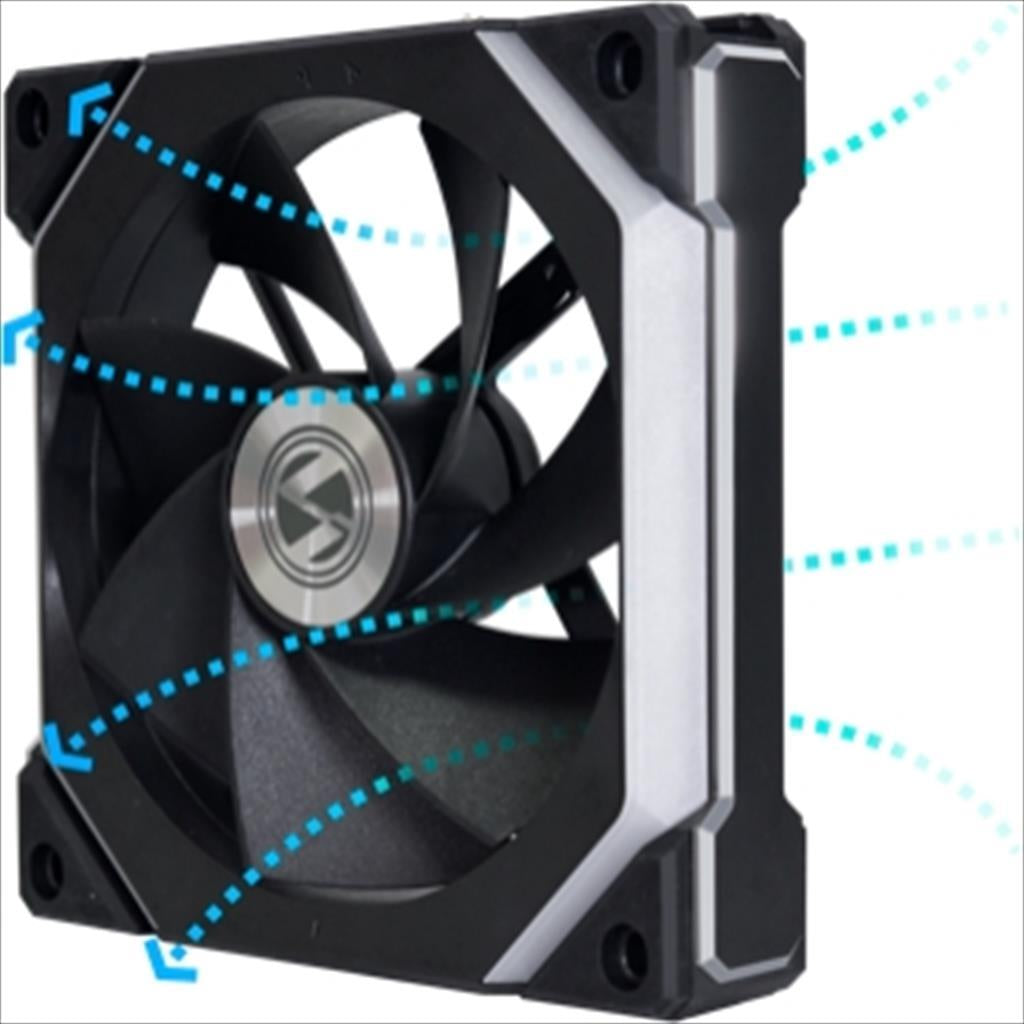 COOLERS CASE FAN 120mm LIAN LI UNI  SL120 V2 REVERSE BLADE, ARGB fans 2000 RPM PWM, Black, UF-RSL120V2-1B