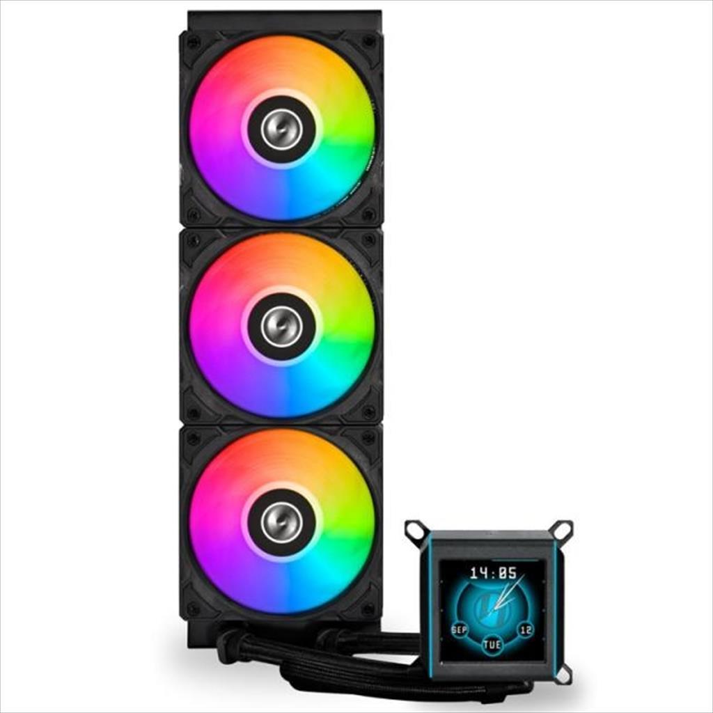 COOLERS CPU AIO LIAN LI GALAHAD II LCD 360 ARGB, 2,88"IPS Display, DAISY-CHAINABLE 3x120mm ARGB PWM FAN, Black, GA2ALCD36B