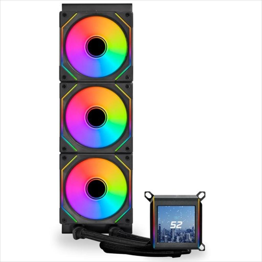 COOLERS CPU AIO LIAN LI GALAHAD II LCD SL-INF 360 ARGB, 2,88"IPS Display, SL-INF 3x120mm ARGB PWM FAN, Black, GA2ALCD36INB