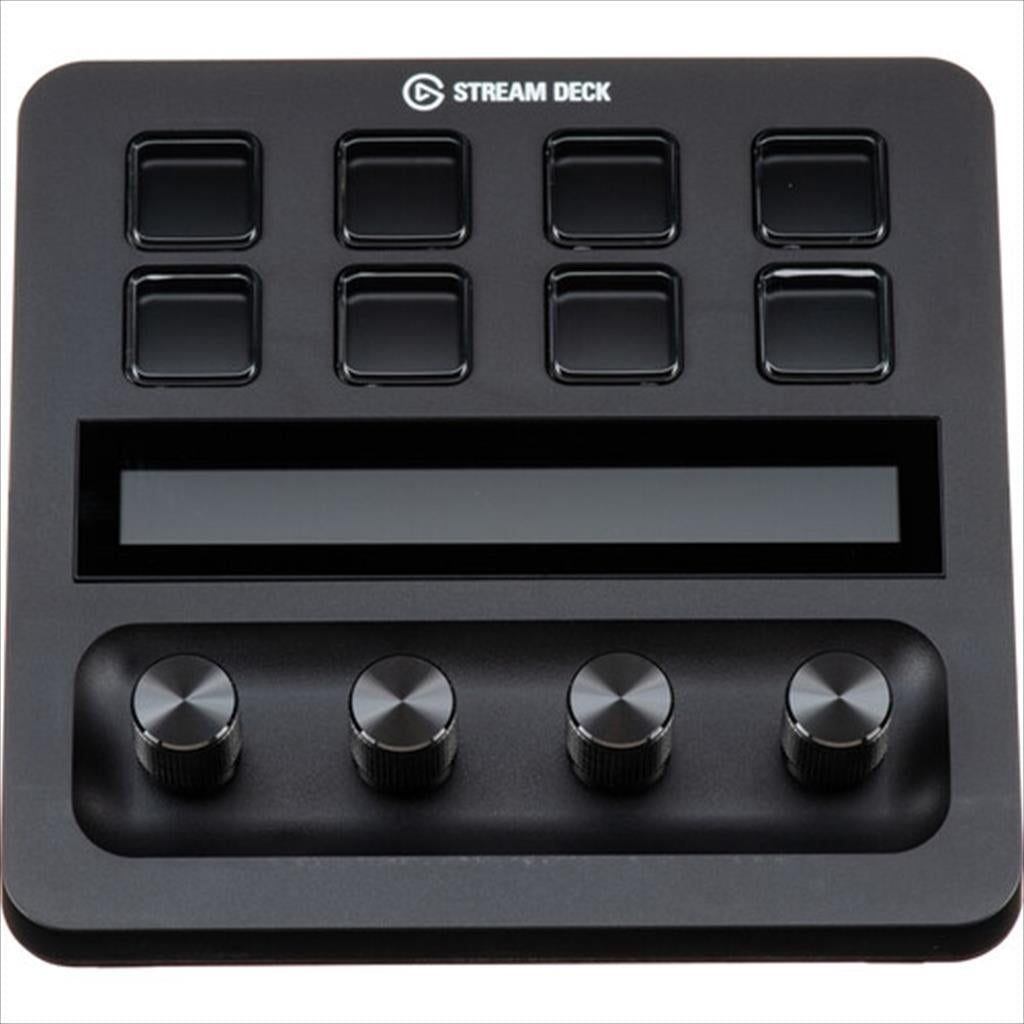 STREAM DECK PLUS ELGATO, x8 LCD keys + LCD TOUCH PANEL + 4 x 360° ENCODERS WITH PUSH FUNCTION, BLACK, 10GBD9901