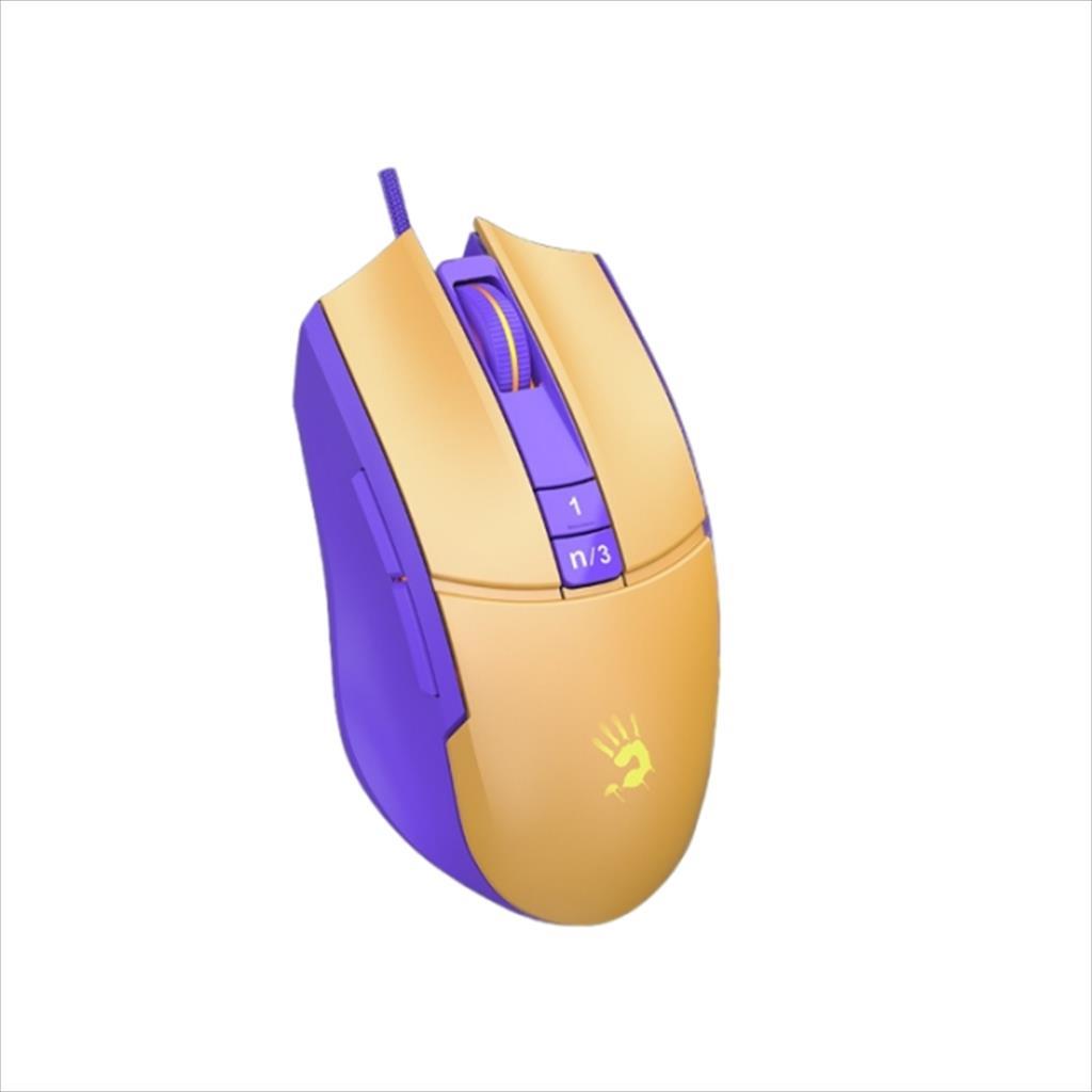 MOUSE WIRED A4TECH Bloody Gaming, L65 Max , RGB, USB, 8000CPI, Royal Violet