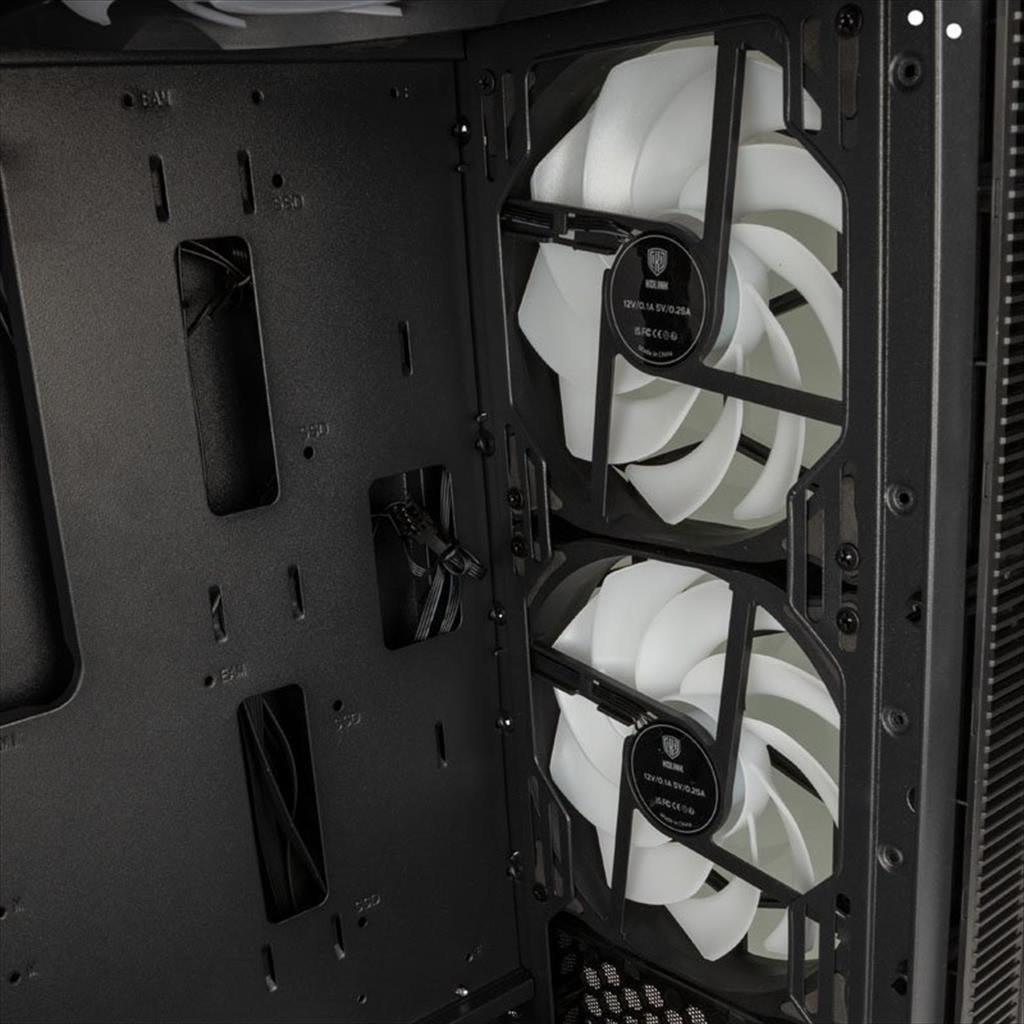 CASE KOLINK ATX OBSERVATORY MX Glass ARGB w/Tempered glass, 2x140mm, 3x120mm UMBRA A-RGB fan, black