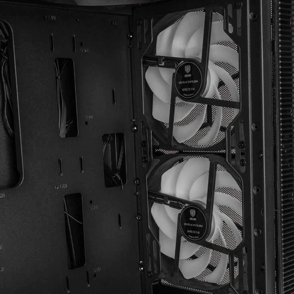 CASE KOLINK ATX OBSERVATORY MX Mesh ARGB w/Tempered glass, 2x140mm, 3x120mm UMBRA A-RGB fan, black