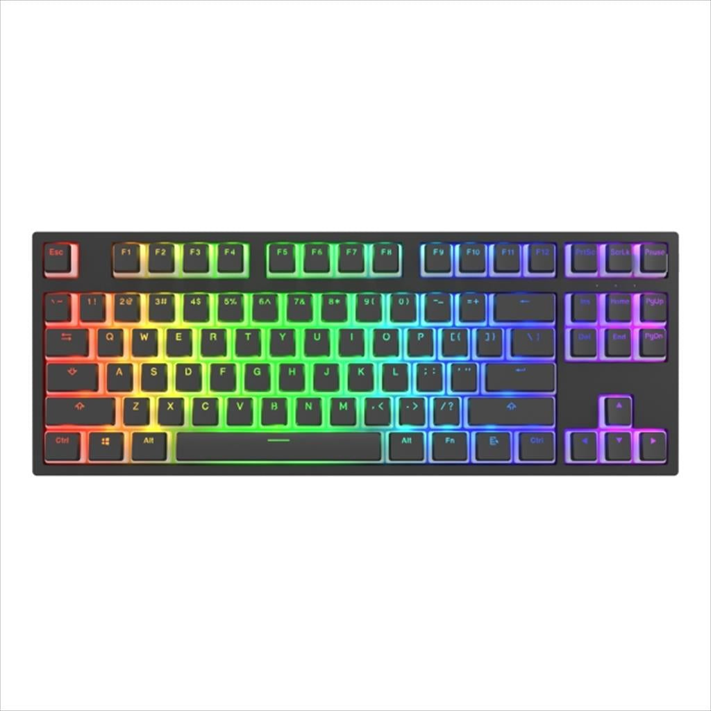KEYBOARD MECHANICAL DARK PROJECT KD87A ONE PUDDING BLACK TKL HS RGB linear optical Gateron Optical Red V2 switches, +4 switch ANSI layout