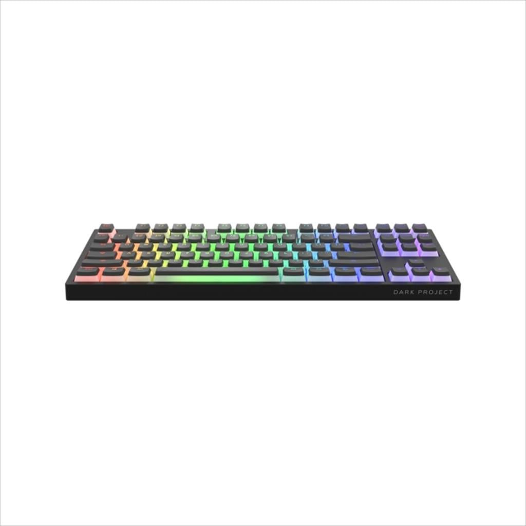 KEYBOARD MECHANICAL DARK PROJECT KD87A ONE PUDDING BLACK TKL HS RGB linear optical Gateron Optical Red V2 switches, +4 switch ANSI layout