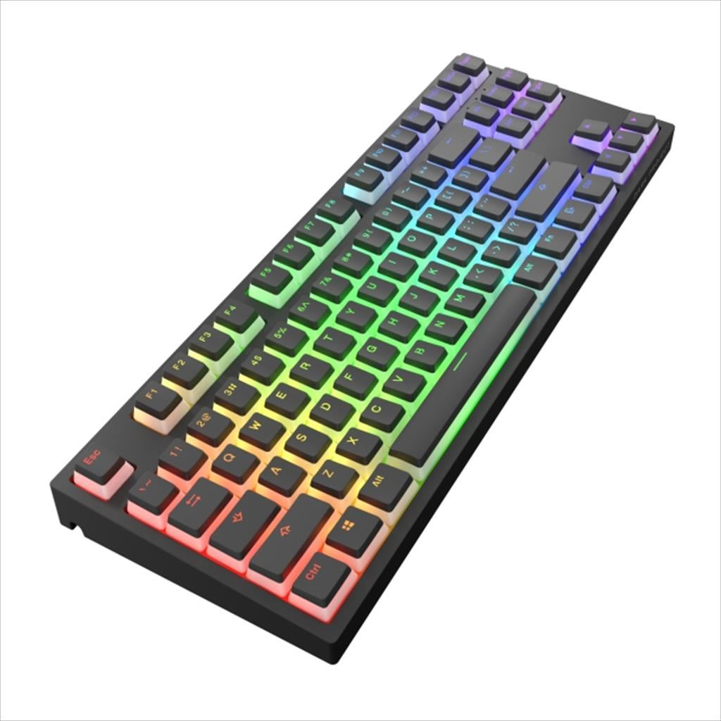 KEYBOARD MECHANICAL DARK PROJECT KD87A ONE PUDDING BLACK TKL HS RGB linear optical Gateron Optical Red V2 switches, +4 switch ANSI layout