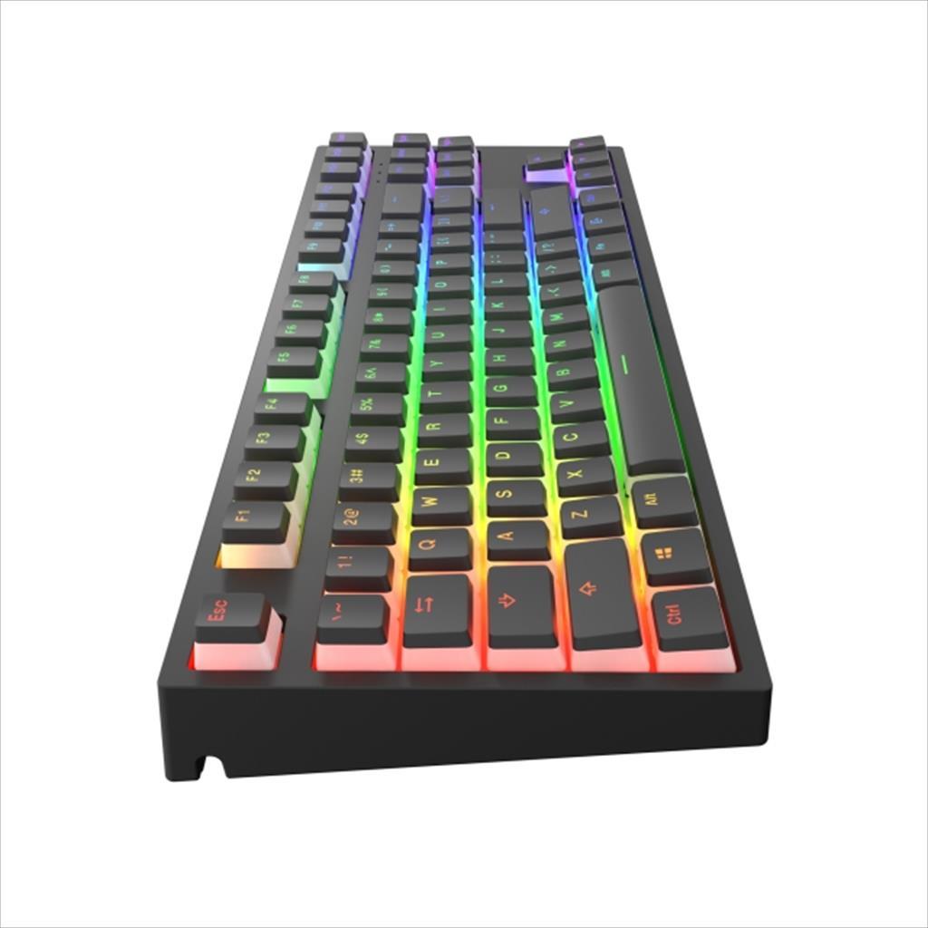 KEYBOARD MECHANICAL DARK PROJECT KD87A ONE PUDDING BLACK TKL HS RGB linear optical Gateron Optical Red V2 switches, +4 switch ANSI layout
