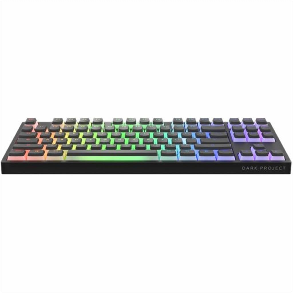 KEYBOARD MECHANICAL DARK PROJECT KD87A PUDDING BLACK TEAL TKL HS RGB linear switches Cap Teal, +3 switch ANSI layout