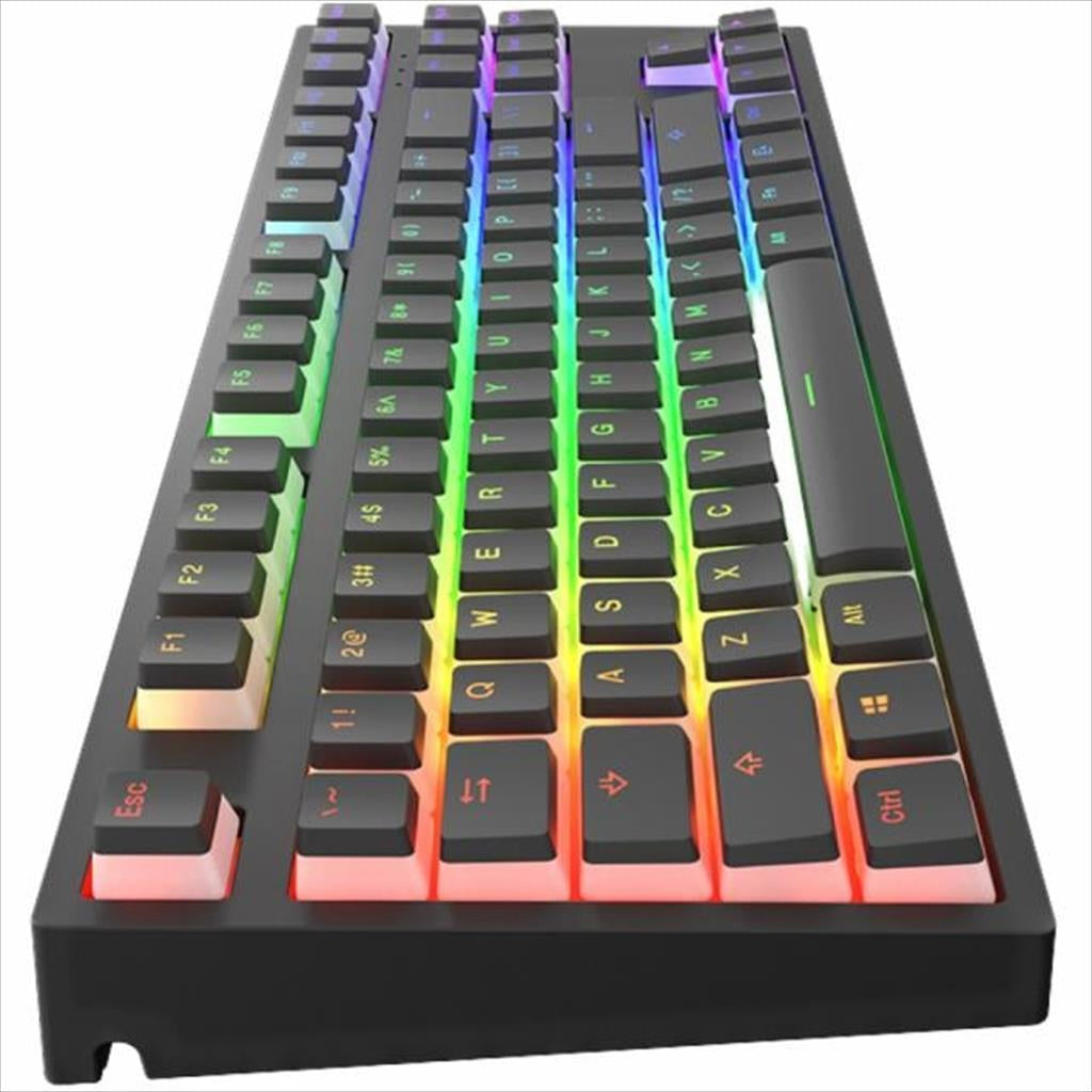 KEYBOARD MECHANICAL DARK PROJECT KD87A PUDDING BLACK TEAL TKL HS RGB linear switches Cap Teal, +3 switch ANSI layout
