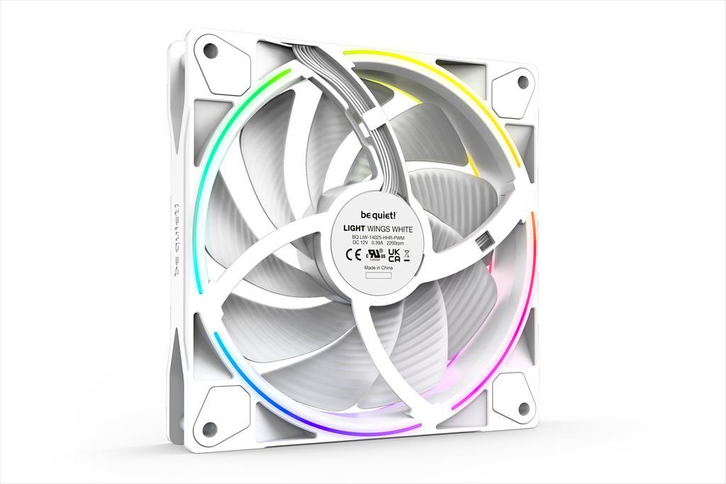 COOLERS CASE FAN 3x140mm BE QUIET! LIGHT WINGS WHITE PWM high speed 2200rpm ARGB, RIFLE BEARING, Triple Pack, BL103