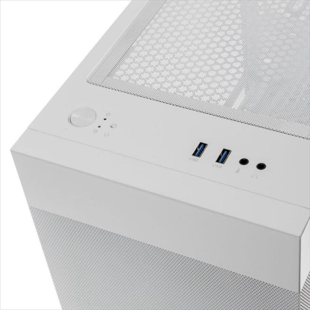 CASE LIAN LI micro ATX LANCOOL 205M MESH SNOW Mid-Tower w/ Tempered glass, 2x 140mm ARGB PWM fans, snow white