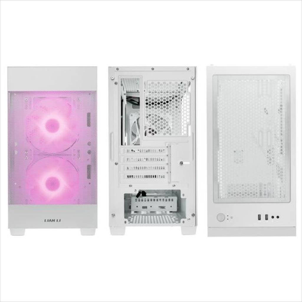 CASE LIAN LI micro ATX LANCOOL 205M MESH SNOW Mid-Tower w/ Tempered glass, 2x 140mm ARGB PWM fans, snow white