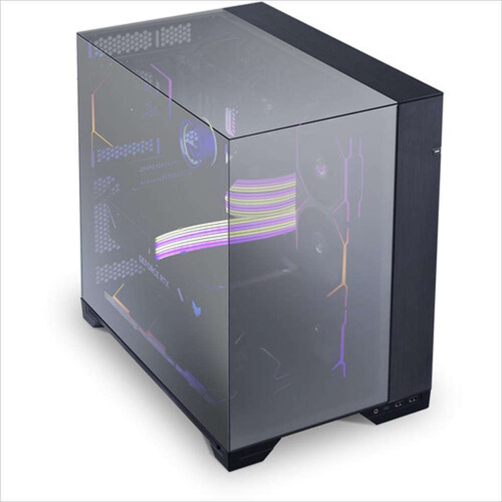 CASE LIAN LI E-ATX O11 VISION Mid-Tower w/2x Tempered glass CHROME (Black Mirror Finish), O11VC