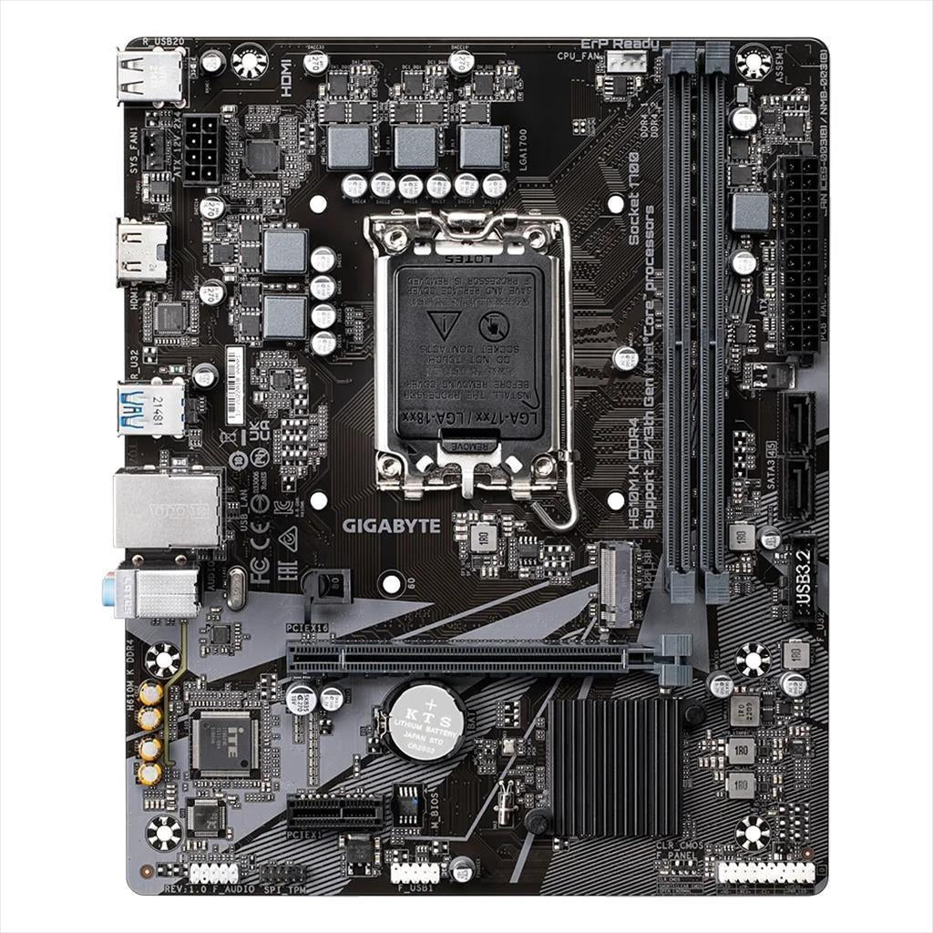 MB 1700 H610M K GIGABYTE, 2xDDR4 3200MHz, M.2, HDMI, PCIex16, PCIex1, 2xSATAIII, 4xUSB3.2Gen1,6xUSB2.0, /2