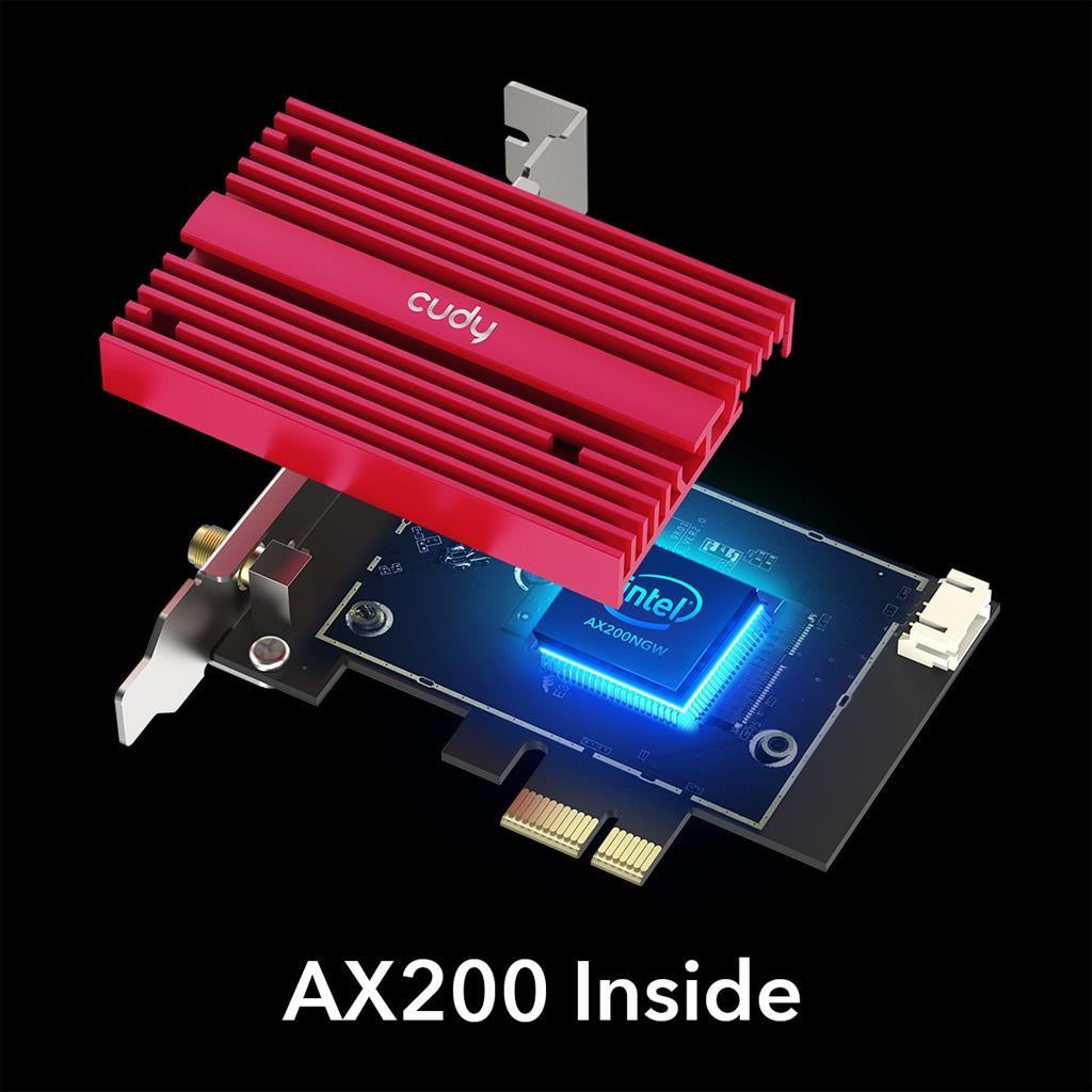 NET LAN WIRELESS PCI-E CUDY AX3000 Dual Band WiFi 6, BT 5.0, WE4000