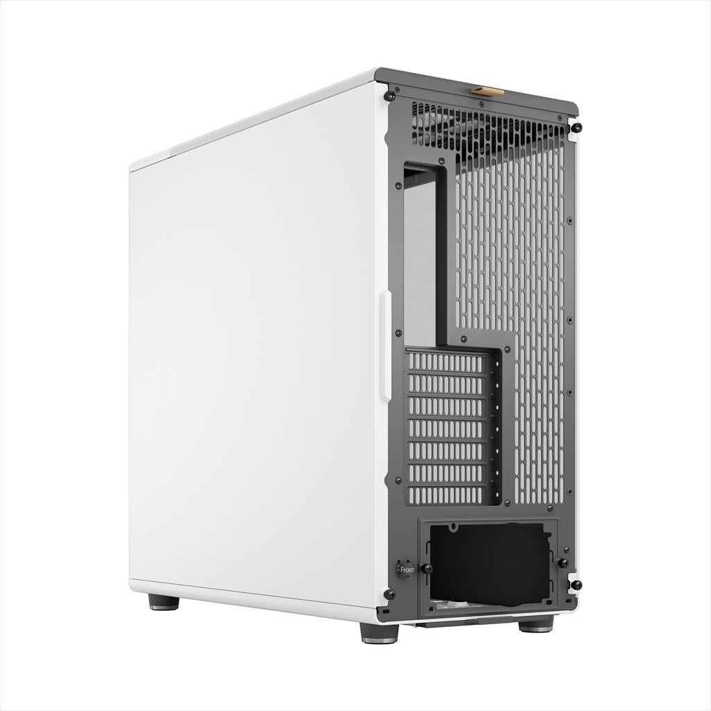 CASE FRACTAL DESIGN E-ATX Mid-Tower NORTH XL, 3x140mm Aspect 4-pin PWM fans, w/WINDOW, Front wood panel, Chalk White TG Clear, FD-C-NOR1X-04