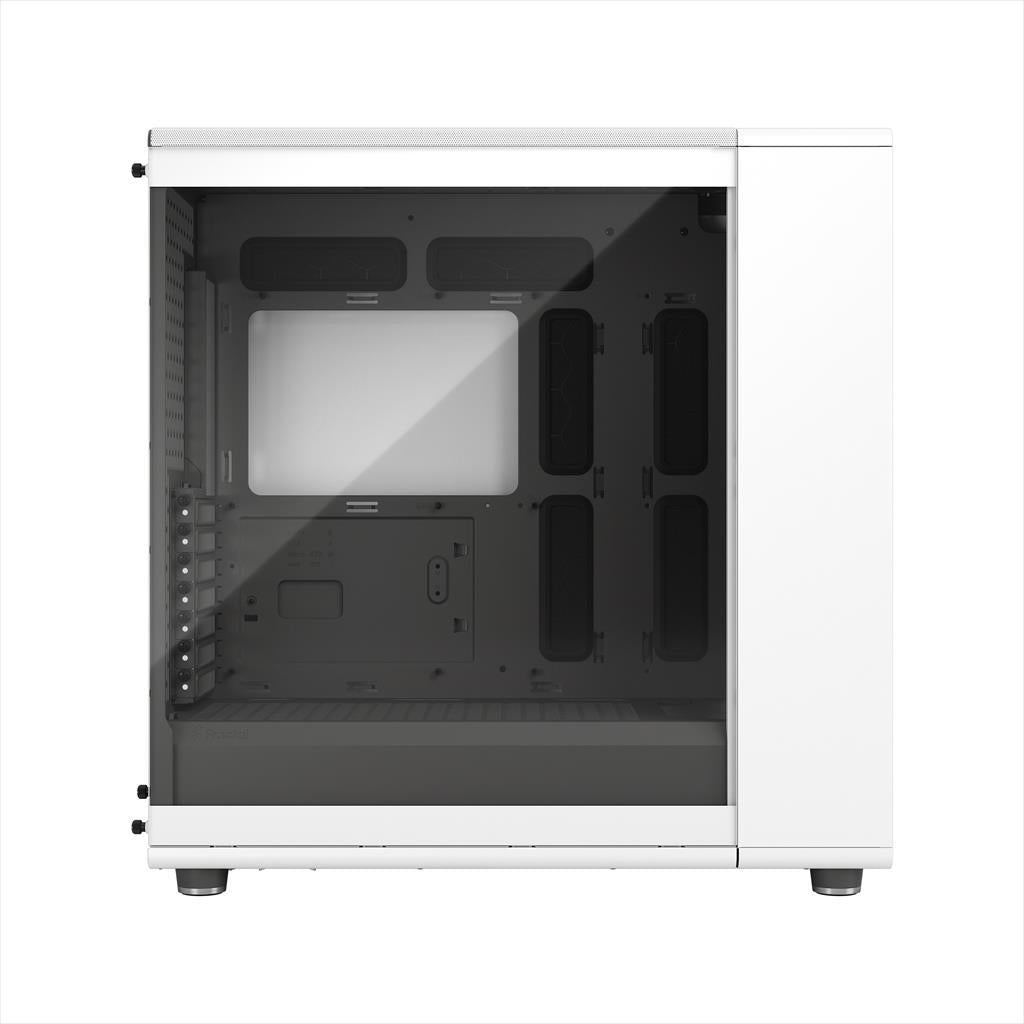 CASE FRACTAL DESIGN E-ATX Mid-Tower NORTH XL, 3x140mm Aspect 4-pin PWM fans, w/WINDOW, Front wood panel, Chalk White TG Clear, FD-C-NOR1X-04