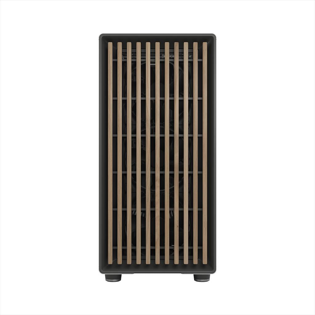 CASE FRACTAL DESIGN E-ATX Mid-Tower NORTH XL, 3x140mm Aspect 4-pin PWM fans, w/WINDOW, Front wood panel, Chalk White TG Clear, FD-C-NOR1X-04
