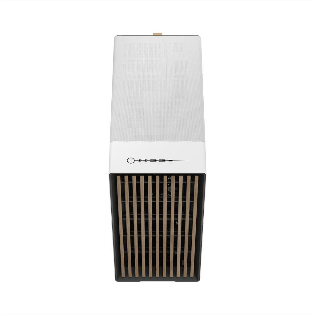 CASE FRACTAL DESIGN E-ATX Mid-Tower NORTH XL, 3x140mm Aspect 4-pin PWM fans, w/WINDOW, Front wood panel, Chalk White TG Clear, FD-C-NOR1X-04