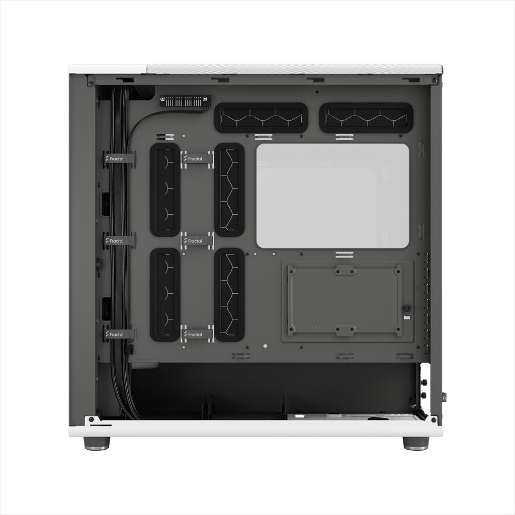 CASE FRACTAL DESIGN E-ATX Mid-Tower NORTH XL, 3x140mm Aspect 4-pin PWM fans, w/WINDOW, Front wood panel, Chalk White TG Clear, FD-C-NOR1X-04
