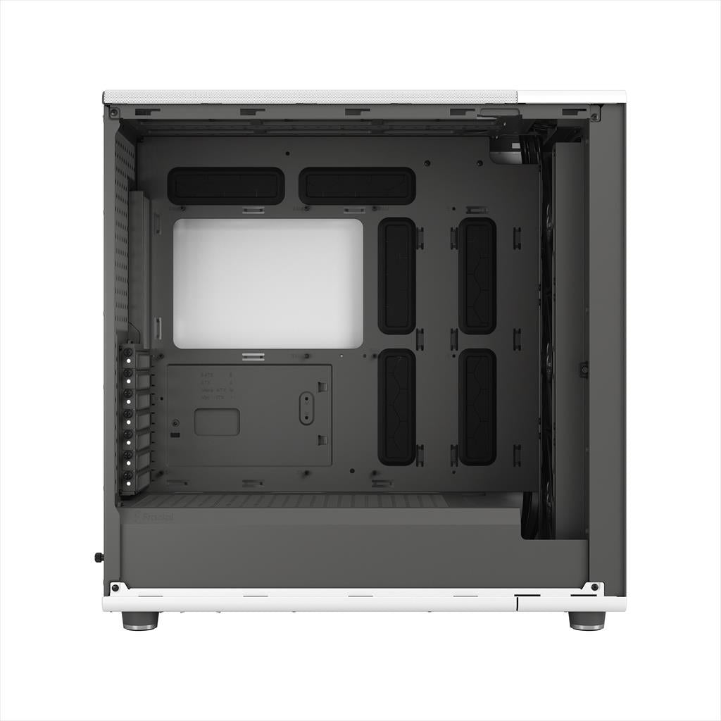 CASE FRACTAL DESIGN E-ATX Mid-Tower NORTH XL, 3x140mm Aspect 4-pin PWM fans, w/WINDOW, Front wood panel, Chalk White TG Clear, FD-C-NOR1X-04