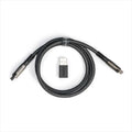 KEYBOARD ACCESSORY KEYCHRON DOUBLE SLEEVED GEEK CUSTOM CABLE (Type-C to Type-C) w/adapter type-A to Type-C, BLACK, CAB-21