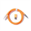 KEYBOARD ACCESSORY KEYCHRON DOUBLE SLEEVED GEEK CUSTOM CABLE (Type-C to Type-C) w/adapter type-A to Type-C, ORANGE, CAB-22