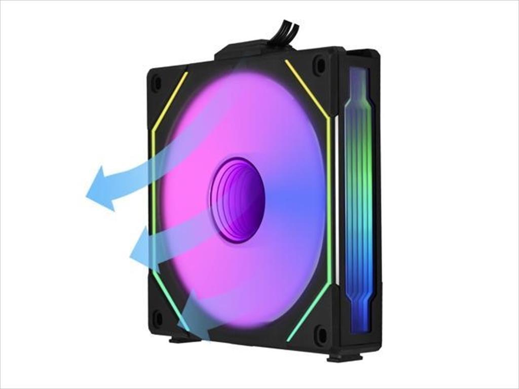 COOLERS CASE FAN 120mm LIAN LI UNI SL-INFINITY REVERSE BLADE ARGB 2100 RPM PWM, Black, UF-RSLIN120-1B
