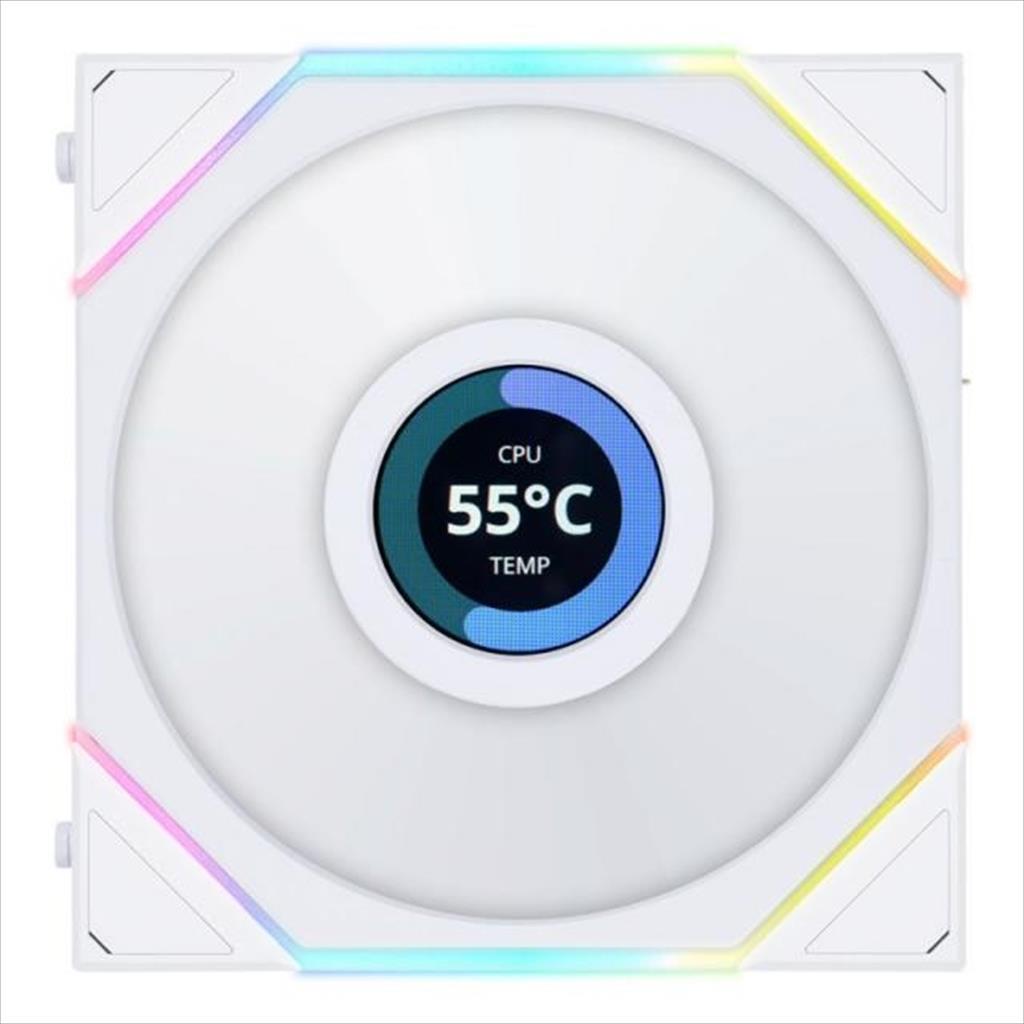 COOLERS CASE FAN 120mm LIAN LI UNI FAN TL LCD 120 Reverse Blade A-RGB 1900 RPM PWM, White, 12RTLLCD1W