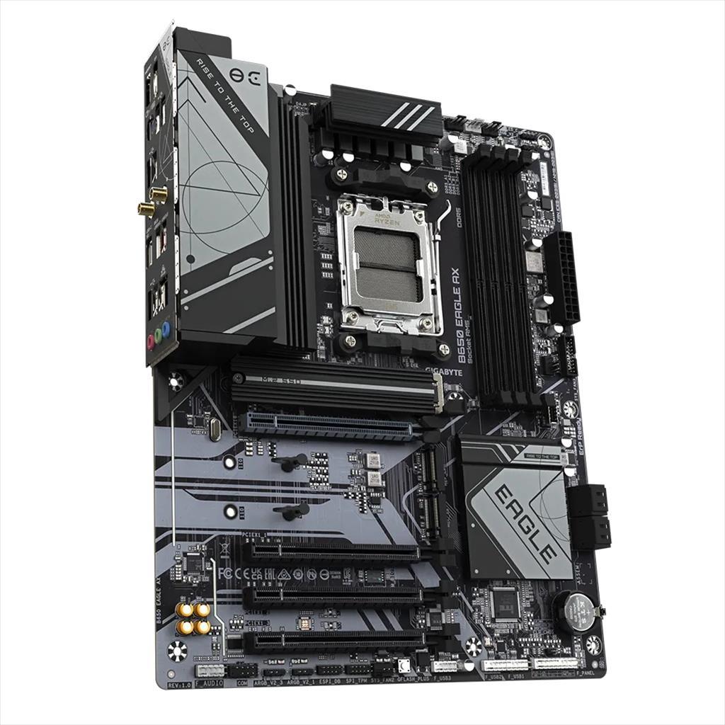 MB AM5 B650 EAGLE AX GIGABYTE 4xDDR5 7600Mhz (O.C), DP, HDMI, PCI-Ex16 4.0, 2xPCI-Ex16 3.0, M.2 PCIe 5.0, 2xM.2 4.0, 4xSATAIII, WI-FI, BT 5.3
