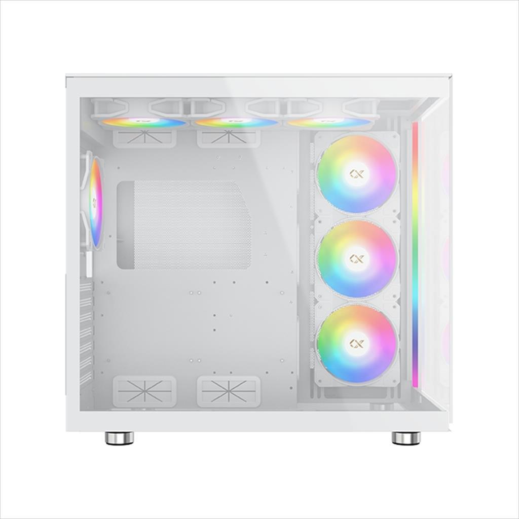 CASE XIGMATEK ATX mid-Tower AQUA ULTRA AIR ARCTIC WHITE w/2xTG, Top Mesh, Front ARGB LED strip, 7x120mm Z20A Arctic ARGB Galaxy II Fan Control Kit,EN41914