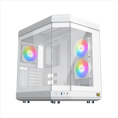 CASE XIGMATEK ATX mid-Tower CUBI ARCTIC WHITE w/3xTG, 6x120mm Z20A  Arctic ARGB Galaxy II Fan Control Kit,USB type C, EN41983