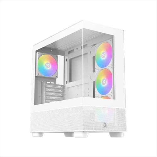 CASE XIGMATEK ATX mid-Tower ENDORPHIN AIR ARCTIC V2 WHITE w/2xTG, Mesh PSU shroud,4x120mm S20A Arctic ARGB Galaxy II Box & Remote, USB type C, EN41839