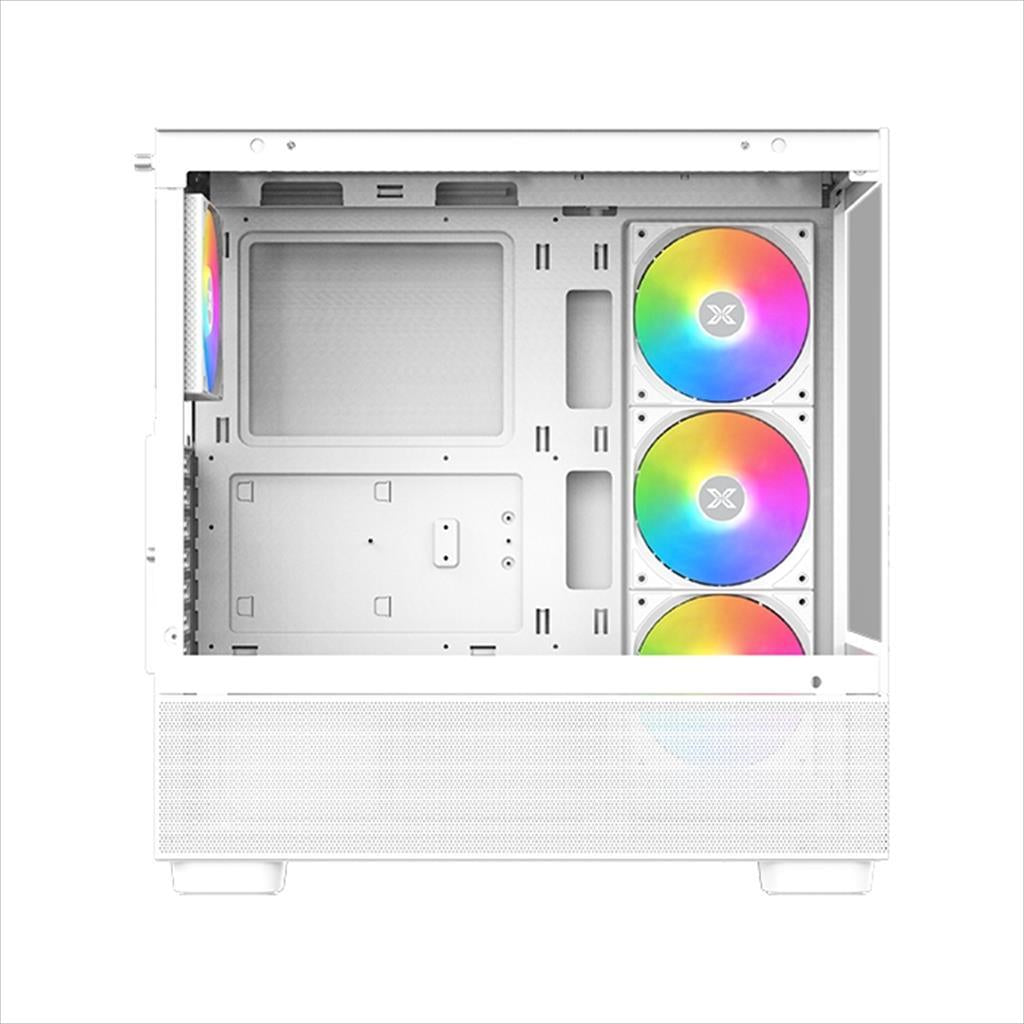 CASE XIGMATEK ATX mid-Tower ENDORPHIN AIR ARCTIC V2 WHITE w/2xTG, Mesh PSU shroud,4x120mm S20A Arctic ARGB Galaxy II Box & Remote, USB type C, EN41839