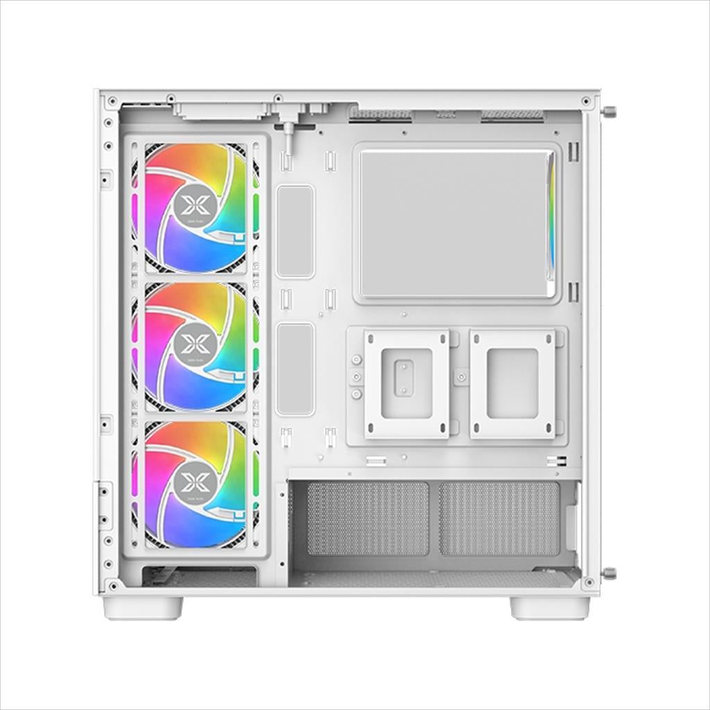 CASE XIGMATEK ATX mid-Tower ENDORPHIN AIR ARCTIC V2 WHITE w/2xTG, Mesh PSU shroud,4x120mm S20A Arctic ARGB Galaxy II Box & Remote, USB type C, EN41839