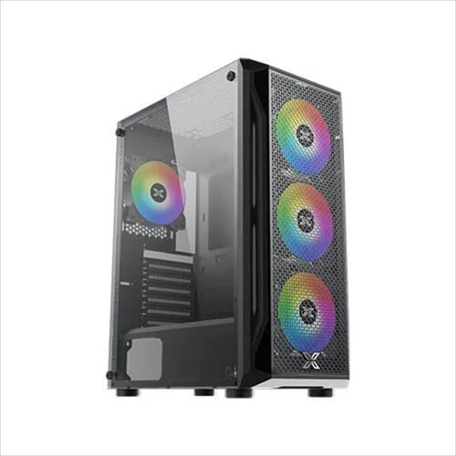 CASE XIGMATEK ATX mid-Tower GAMING X BLACK w/TG, metalic mesh FP, 4x120mm X24F FIXED RGB, EN46621