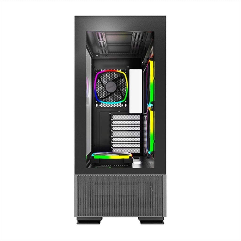 CASE MONTECH ATX SKY TWO ARGB w/ 2xTempered glass, 4x120mm ARGB PWM fans, Black