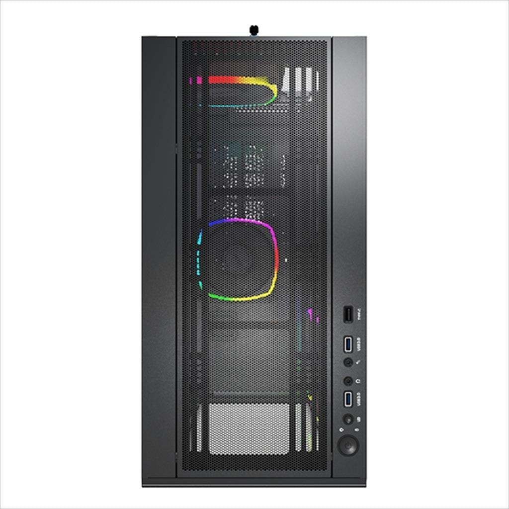 CASE MONTECH ATX SKY TWO ARGB w/ 2xTempered glass, 4x120mm ARGB PWM fans, Black
