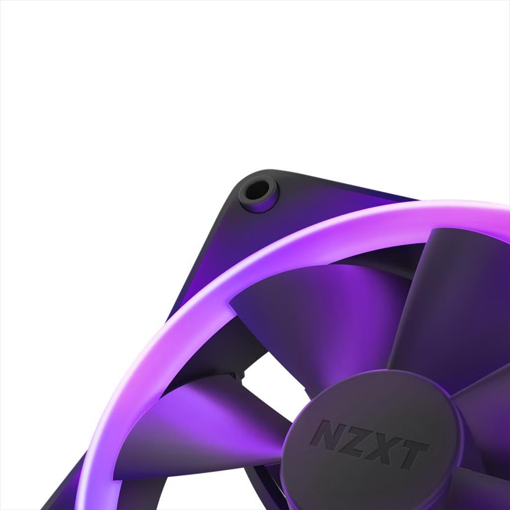 COOLERS CASE FAN 3x120mm NZXT F120 RGB w/controller, 1800 RPM PWM, Black, RF-R12TF-B1