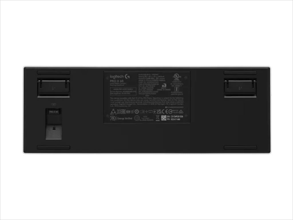KEYBOARD WIRELESS LOGITECH PRO X 60 LIGHTSPEED RGB, 60%, Tactile GX Optical switch, White, w/Bluetooth, 920-011930