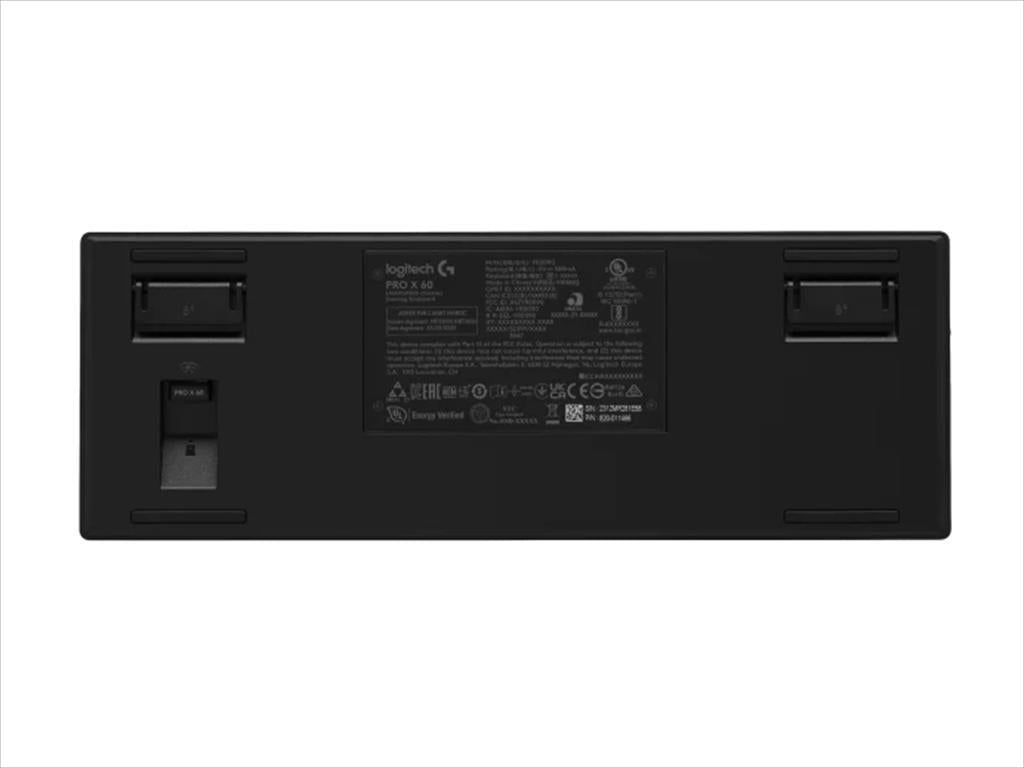 KEYBOARD WIRELESS LOGITECH PRO X 60 LIGHTSPEED RGB, 60%, Tactile GX Optical switch, Black, w/Bluetooth, 920-011911