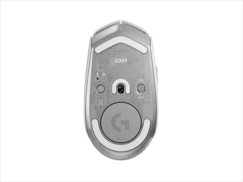 MOUSE WIRELESS USB LOGITECH G309 LIGHTSPEED (HERO Sensor, Lightforce Switches) w/bluetooth, White, 910-007207