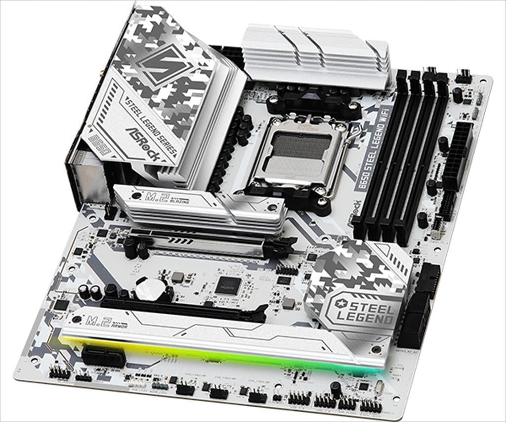 MB AM5 B650 STEEL LEGEND ASROCK 4xDDR5 7200Mhz (O.C), HDMI, DP, PCI-Ex16 5.0, 1xPCI-Ex16 3.0, M.2 PCIe 5.0, 2xM.2 4.0, 4xSATAIII, Wi-Fi 6E, BT